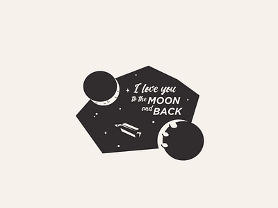 iloveyou black and white earth illustration love moon space