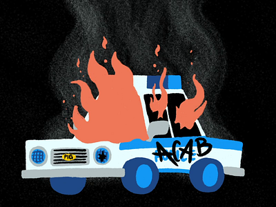 All. Cops. Are. Bastards. 2d animation acab animated gif animation anti racism black lives matter blm design freedom fuck the police hand drawn illustration justice loop love peace police police brutality police car procreate