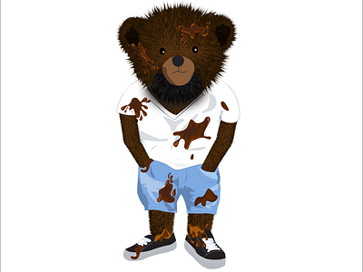 MUD BEAR apparel bear design freelance illustration illustrator mudbear polo