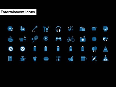 Icons_Entertainment entertainment icons illustration vector
