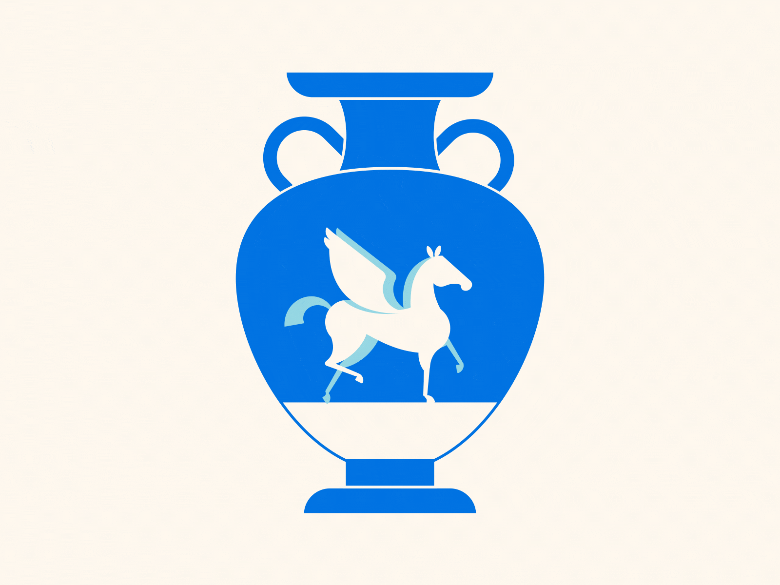 Pegasus after effects animation character animation cute design gif greece greek horse illustration motion design motion graphics