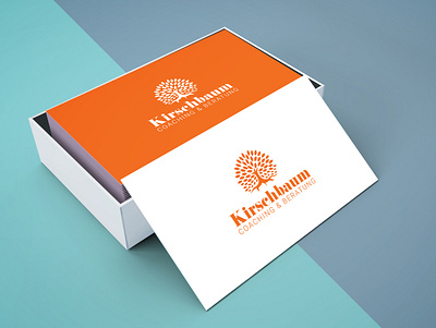 Personal Coach Business Card businesscard clean coaching logo orange print tree