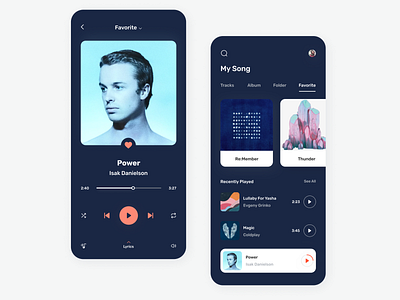 music player - mobile app app app design mobile app mobile ui ui ui ux ui design user interface