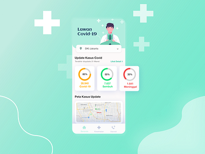 Lawan Covid-19 app app design application design flat illustration ui ux visual design