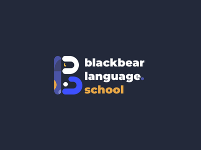 Blackbear Language School Logo 3d animation branding graphic design logo motion graphics ui