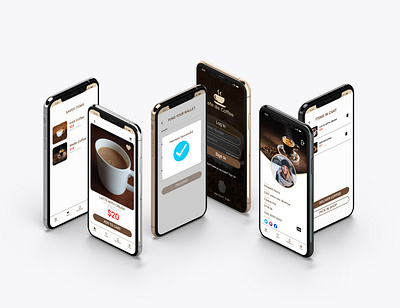 Coffee app design concept coffee cup concept design mobile app mobile design ux