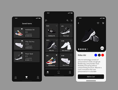 Sneakers Purchase App checkout dark theme minimalism minimalist order purchase sneakers