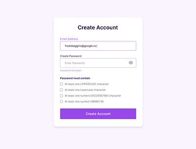 Sign up / register / create account account concept create design field form landing page minimalist mobile design register sign in sign up ui user experience