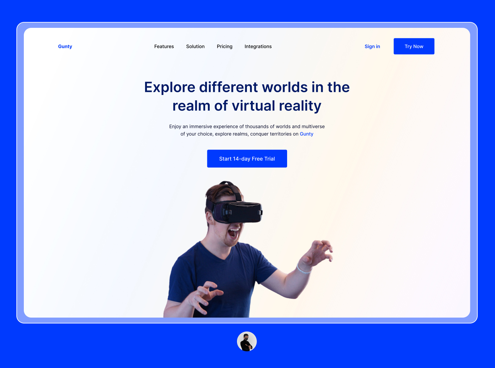 VR hero section by Popsabey on Dribbble