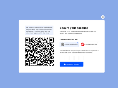 Authentication page - web UI