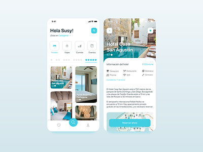 Concepto: App de viajes adobexd app concept design hotels illustrator travel ui ux