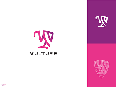 VULTURE LOGOMARK binarylabel branding design gradient illustrator logo minimal monogram vulture