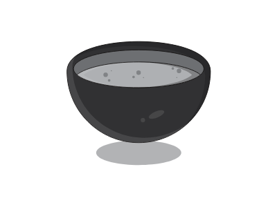 Bowl Of Water bowl creative design drink flat illustration vector water