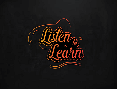 Listen To Learn amazing branding creative design flat illustration illustrator learn listen logo typography vector web