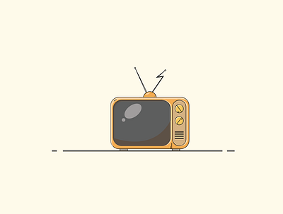 tv illustration amazing branding creative design flat illustration illustrator vector web website