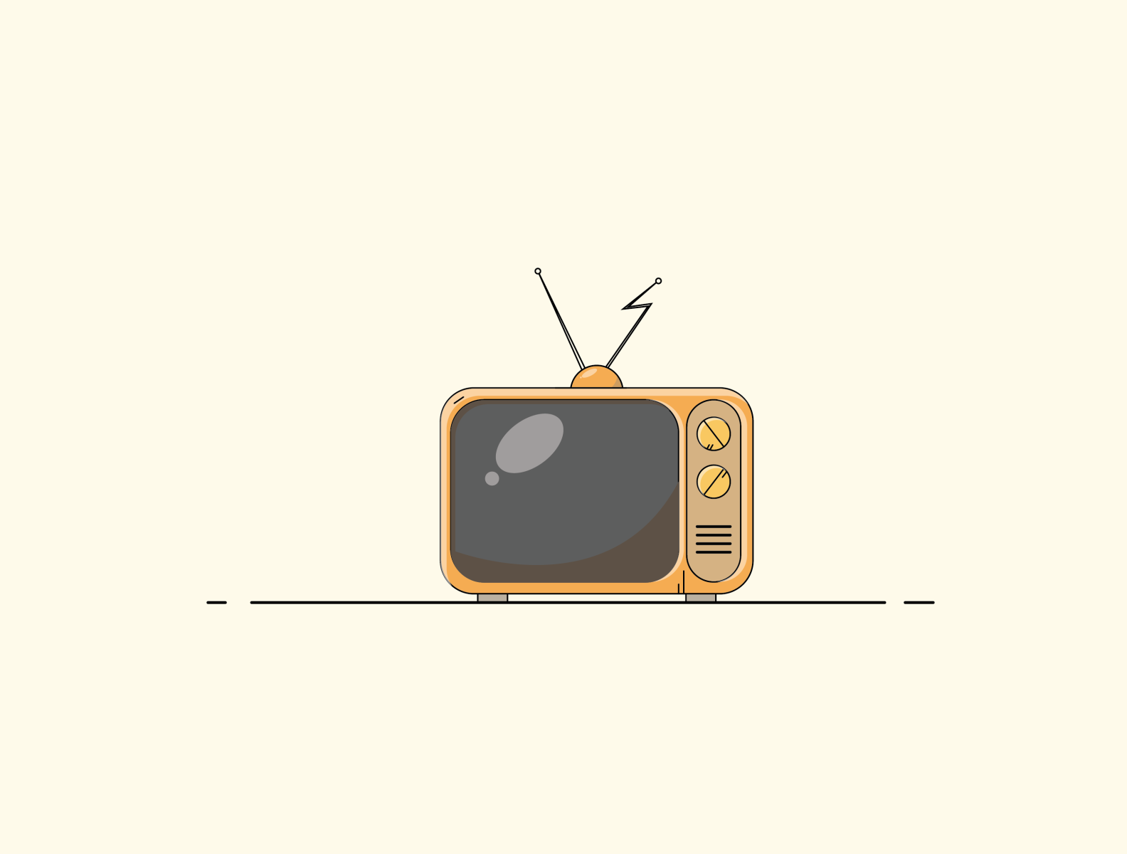 tv illustration by Kwame Ajaib Singh Krah on Dribbble