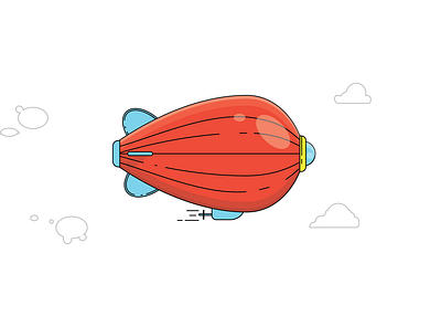 Airship air airship amazing branding creative design flat fly graphicdesign illustration illustrator vector website