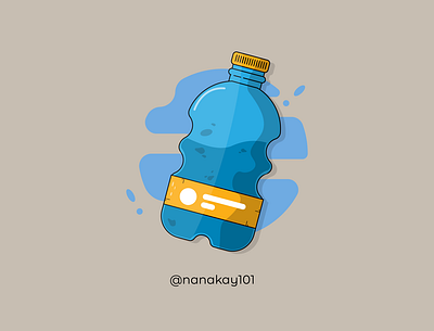 Bottled Water amazing android bottle creative design flat graphicdesign illustration illustrator ios vector water waterbottle web