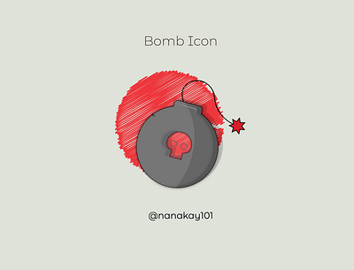 Bomb Icon amazing android bomb creative design explosive flat graphicdesign icon illustration illustrator vector web