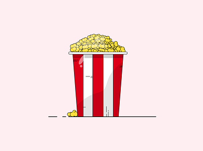Popcorn amazing cinema creative design flat graphicdesign illustration illustrator movies popcorn vector web webdesign