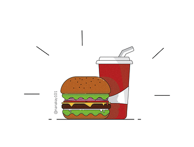 Burger Meal amazing burger creative design flat food foodie foodillustration graphicdesign illustration illustrator lunch vector