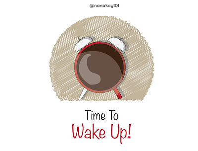 Coffee Alarm Clock alarm clock amazing coffee creative design flat graphicdesign illustration illustrator typography vector webdesign