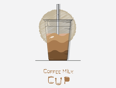 Coffee Milk Cup amazing coffee cup creative design flat illustration illustrator milk vector webdesign