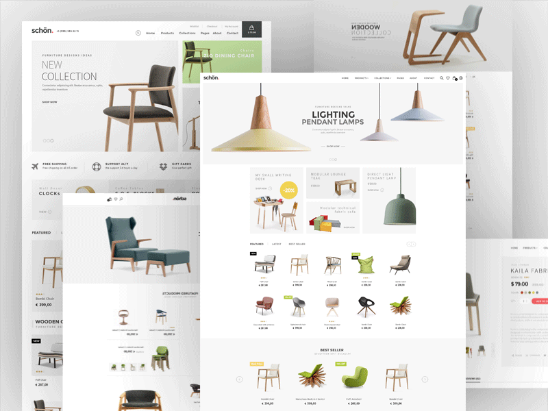 schön. ae animated e-commerce fashion furniture gif psd template themeforest