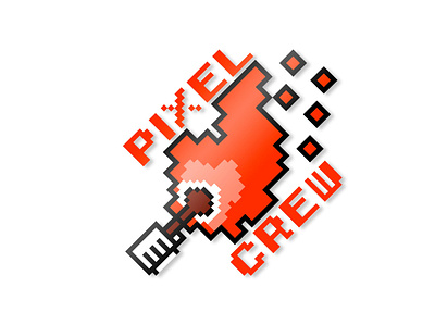 Pixel crew store logo vector