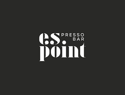 Es.point erpesso bar coffee design espresso illustration lettering logo logo design logodesign logos logotype minimal vector