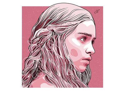 Game of Thrones character daenerys dragon game of thrones illustration