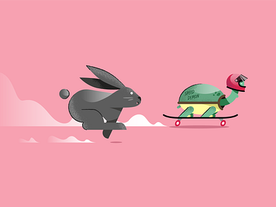 Speed Demon demon hare illustration race speed tortoise