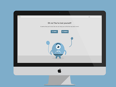 404 flat page 404 design error flat illustration interface monster page ui user web website