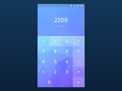 Material design calculator android app calculator dailyui design interface low poly material mobile numbers poly ui