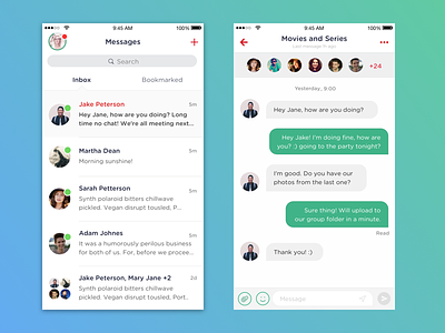 Messaging app app chat communication conversation group inbox ios message messages messaging room social