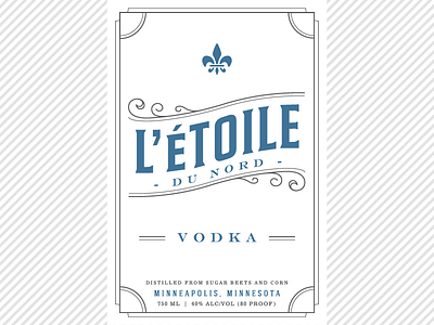 Letoile Du Nord Vodka Label label liquor vodka