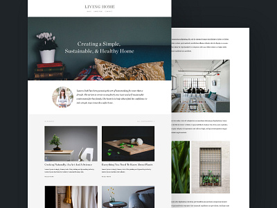 Living Home Blog & Brand blog brand branding clean home lifestyle logo minimal natural organic web design website