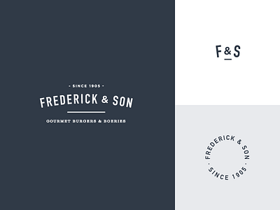 Frederick & Son Branding brand branding logo restaurant vintage wordmark