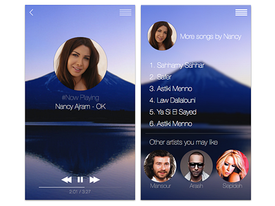 iOS 7 Music App - Concept Design app blur design ios7 music song xcode
