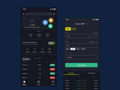 Crypto Exchange Dashboard and Order Book