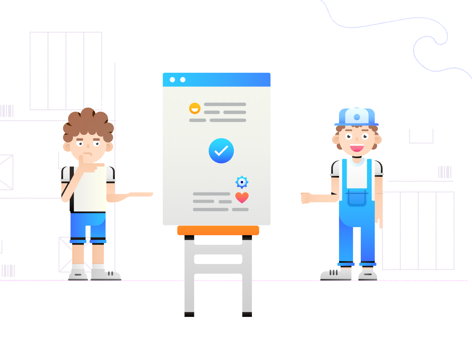 Character illustration - Borrowing Request / Response by Manojkumar ...