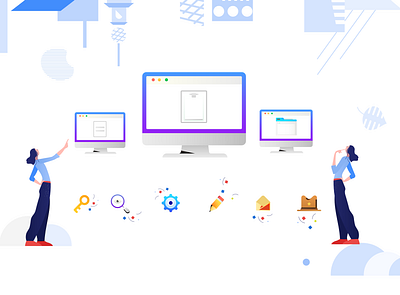 System flow illustration Login To Logout animation branding design icon illustration snowypay thesnowypay typography ui ux vector