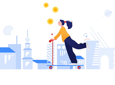 Character illustration - Looking for money animation branding design icon illustration minimal thesnowypay typography ux web website