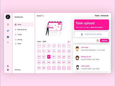 Task manager dashboard art design dev development illustration ui ux web xd