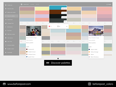 Beforepost 3d animation beforepost branding color design extract graphic design logo motion graphics palette rgb text ui web