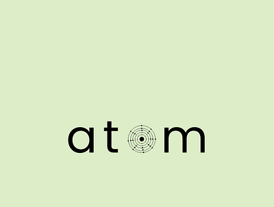 Atom - logo with text animation app branding design illustration logo typography ui ux vector