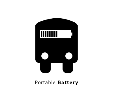 Portable Battery - logo with text animation app branding design illustration logo typography ui ux vector