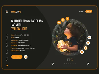 Web Design - Child Holding Clear Glass Jar With Yellow Light 3d animation app branding design graphic design illustration logo motion graphics typography ui ux vector