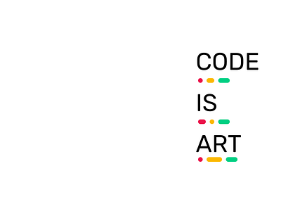 Code is Art - Design picture 3d animation branding design graphic design illustration logo motion graphics typography ui ux vector