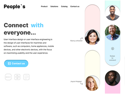 People connect - web UI / UX  design - web design - Figma